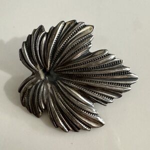 STERLING by JEWELART Leaf Brooch